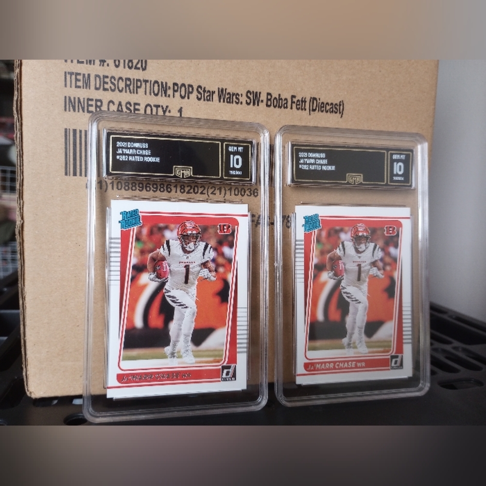 Jamarr Chase Donruss Rated Rookie GMA10 Lot Cincinnati Bengals LSU Tigers